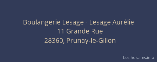 Boulangerie Lesage - Lesage Aur&eacute;lie