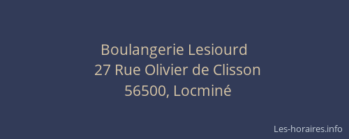 Boulangerie Lesiourd