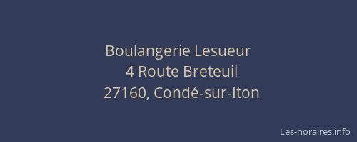 Boulangerie Lesueur
