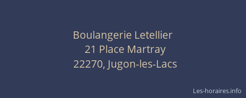 Boulangerie Letellier