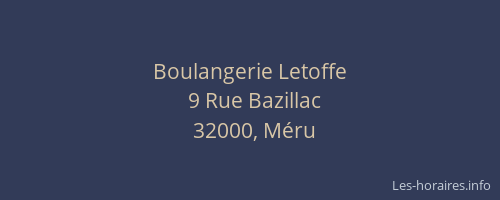 Boulangerie Letoffe