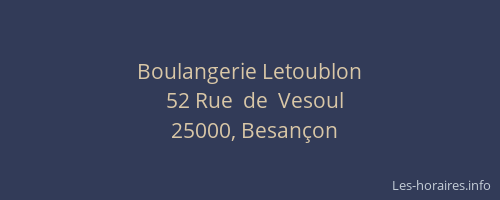 Boulangerie Letoublon