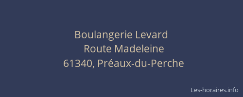 Boulangerie Levard