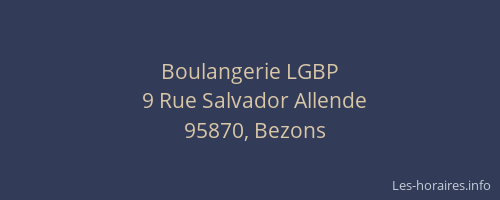 Boulangerie LGBP