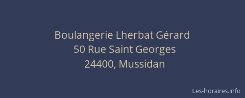Boulangerie Lherbat G&eacute;rard