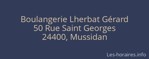 Boulangerie Lherbat Gérard