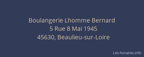 Boulangerie Lhomme Bernard