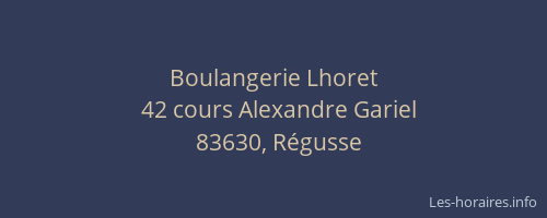 Boulangerie Lhoret