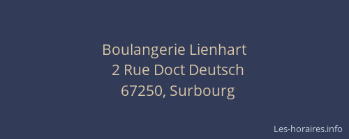 Boulangerie Lienhart