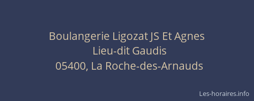 Boulangerie Ligozat JS Et Agnes