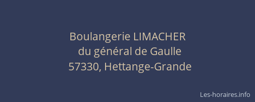 Boulangerie LIMACHER