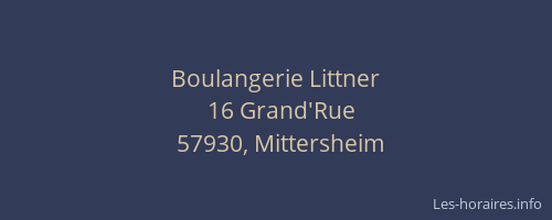 Boulangerie Littner