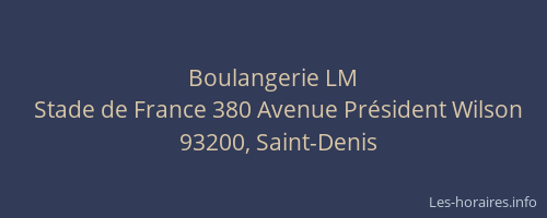 Boulangerie LM
