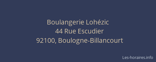 Boulangerie Lohézic