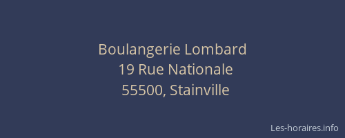 Boulangerie Lombard