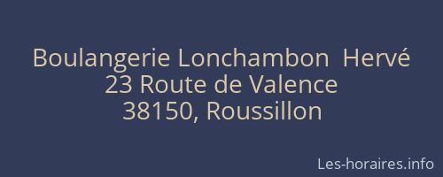 Boulangerie Lonchambon  Hervé