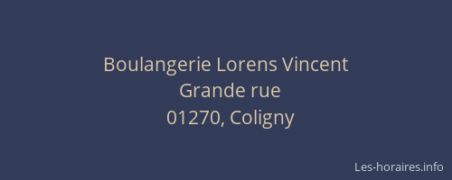 Boulangerie Lorens Vincent