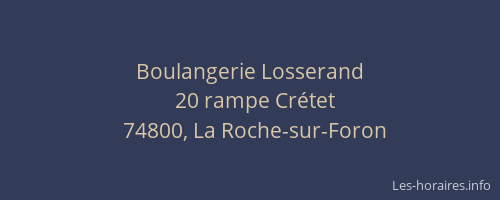 Boulangerie Losserand