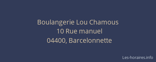 Boulangerie Lou Chamous