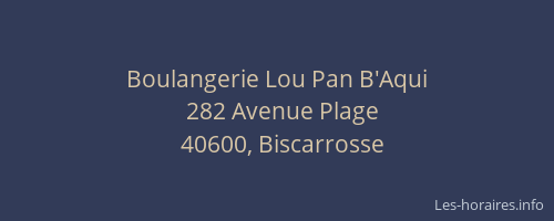 Boulangerie Lou Pan B'Aqui
