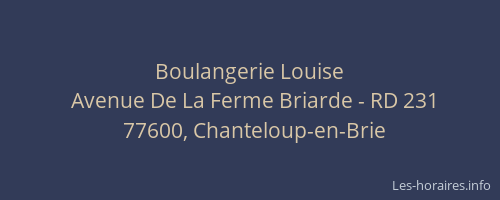 Boulangerie Louise