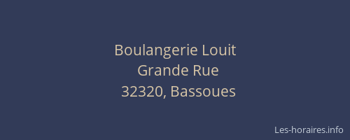Boulangerie Louit