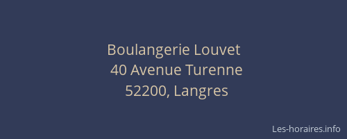 Boulangerie Louvet