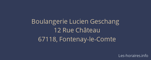 Boulangerie Lucien Geschang