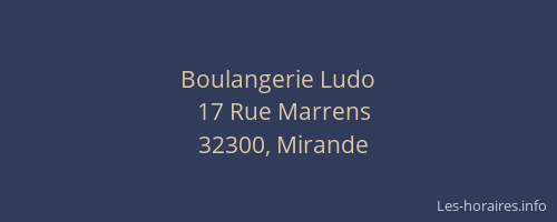 Boulangerie Ludo