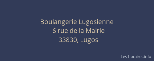 Boulangerie Lugosienne