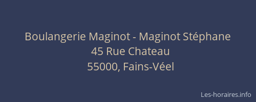 Boulangerie Maginot - Maginot Stéphane