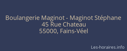 Boulangerie Maginot - Maginot Stéphane