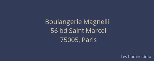 Boulangerie Magnelli