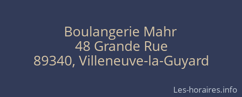 Boulangerie Mahr