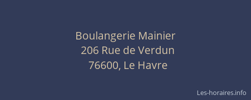 Boulangerie Mainier