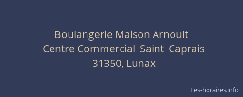 Boulangerie Maison Arnoult