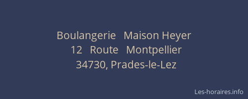 Boulangerie   Maison Heyer
