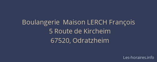 Boulangerie  Maison LERCH François