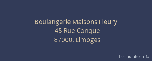 Boulangerie Maisons Fleury