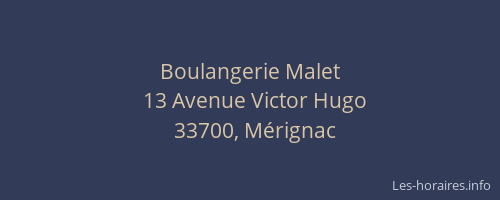 Boulangerie Malet
