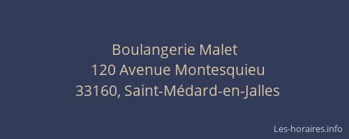 Boulangerie Malet