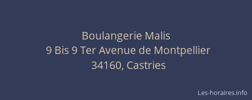 Boulangerie Malis