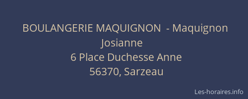 BOULANGERIE MAQUIGNON  - Maquignon Josianne