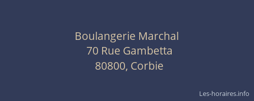 Boulangerie Marchal