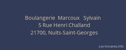 Boulangerie  Marcoux   Sylvain