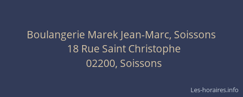 Boulangerie Marek Jean-Marc, Soissons
