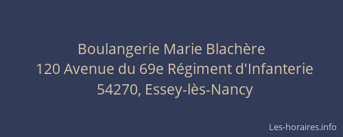 Boulangerie Marie Blach&egrave;re