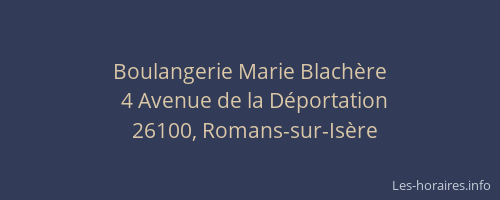 Boulangerie Marie Blach&egrave;re