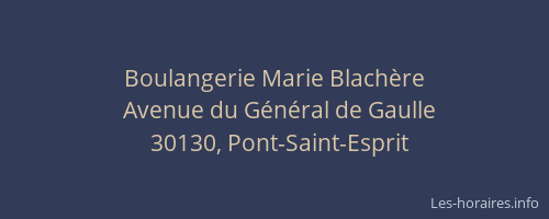 Boulangerie Marie Blach&egrave;re