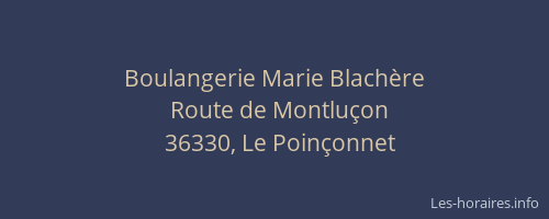 Boulangerie Marie Blach&egrave;re